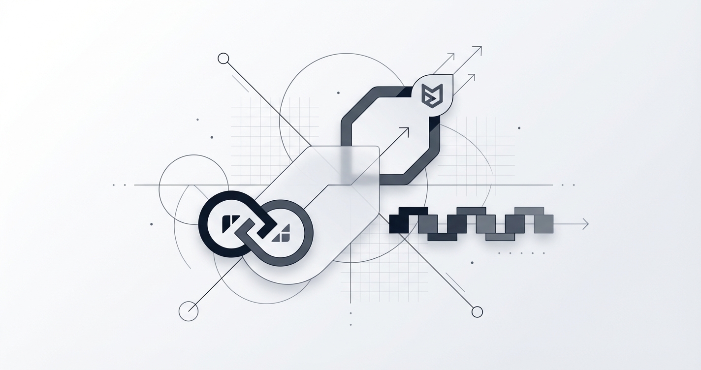 Abstract representation of TypeScript code interweaving with job listings and AI processing.