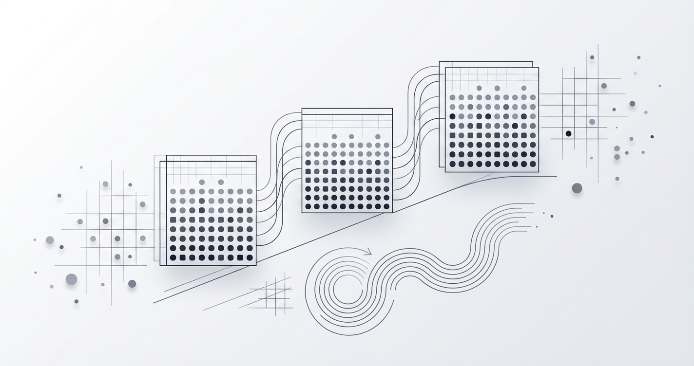 Diagram illustrating Node.js streams efficiently processing a large batch of documents for MisuJob.