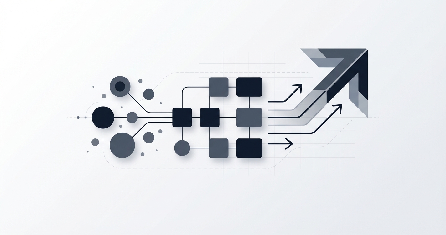 Abstract representation of connections and personalized recommendations, symbolizing accessible AI.