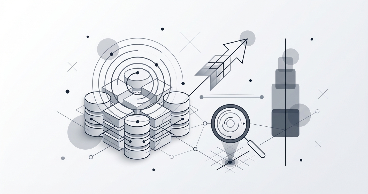 Diagram illustrating a database indexing strategy, highlighting query optimization and performance gains.