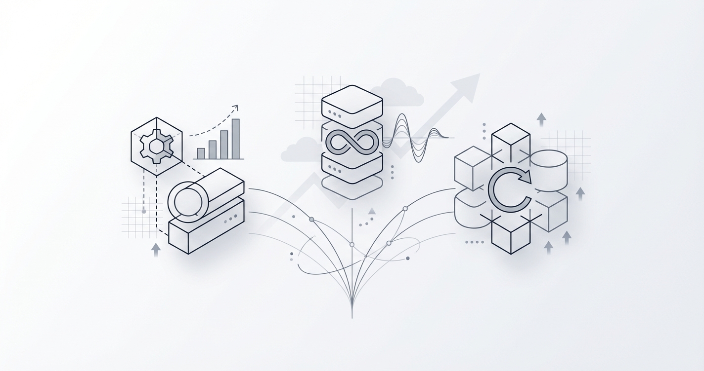Three logos of Deno, Bun, and Node.js arranged side-by-side, representing a runtime comparison.