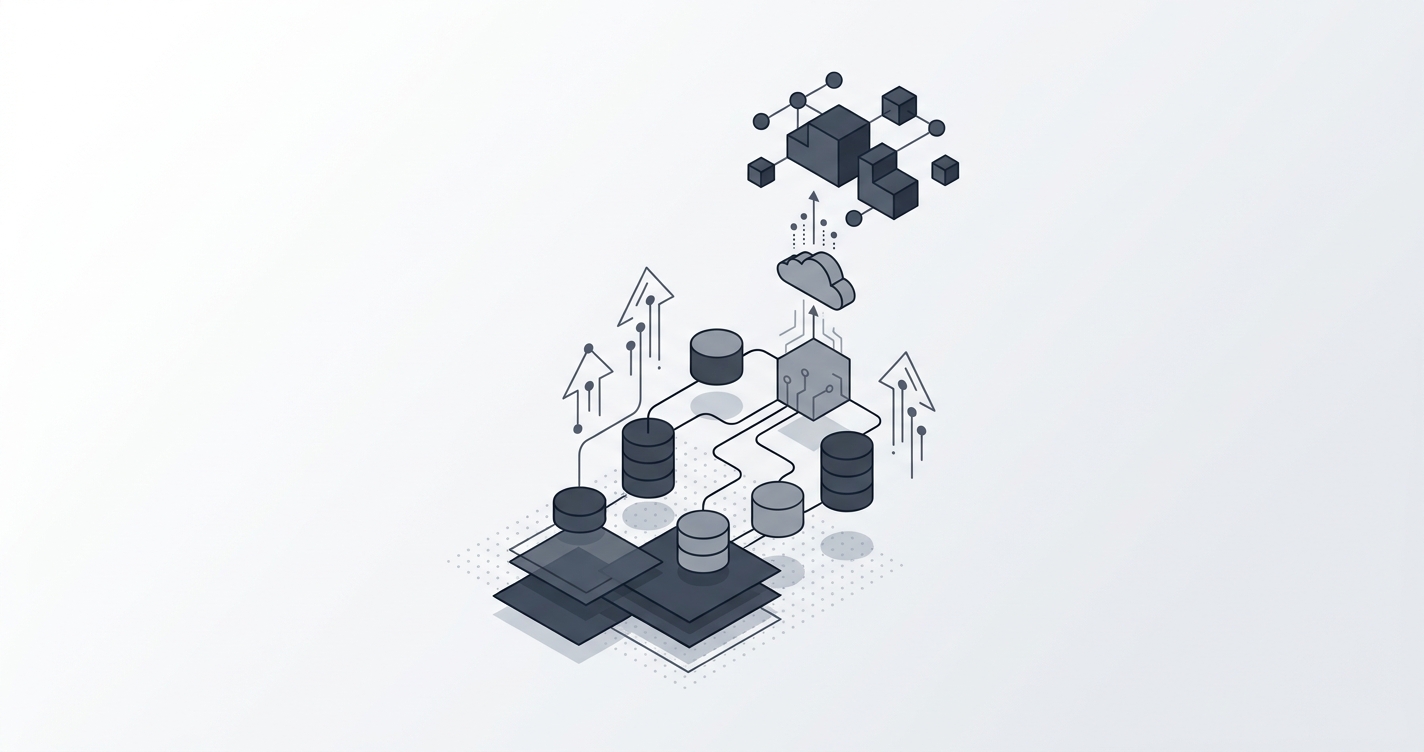 Terraform logo superimposed on a blueprint of a cloud infrastructure architecture diagram.